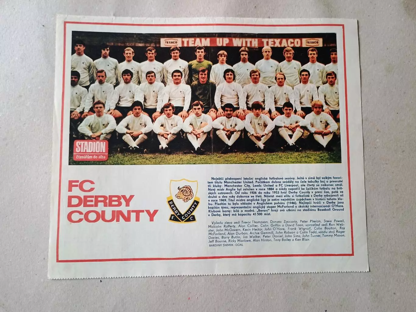 Плакат из журнала Стадион- Derby 4