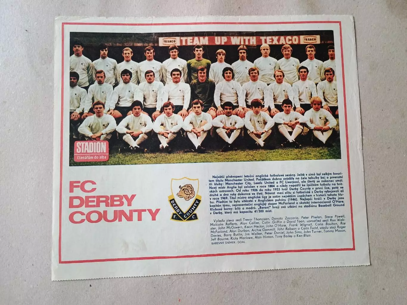 Плакат из журнала Стадион- Derby 5