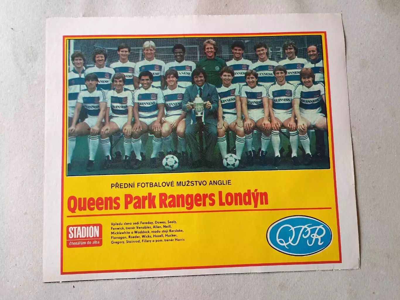 Плакат из журнала Стадион- QPR