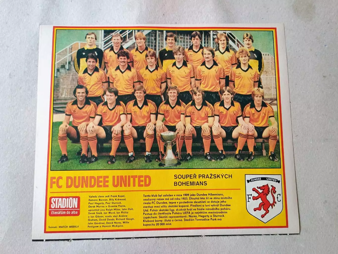 Плакат из журнала Стадион- Dundee United 3