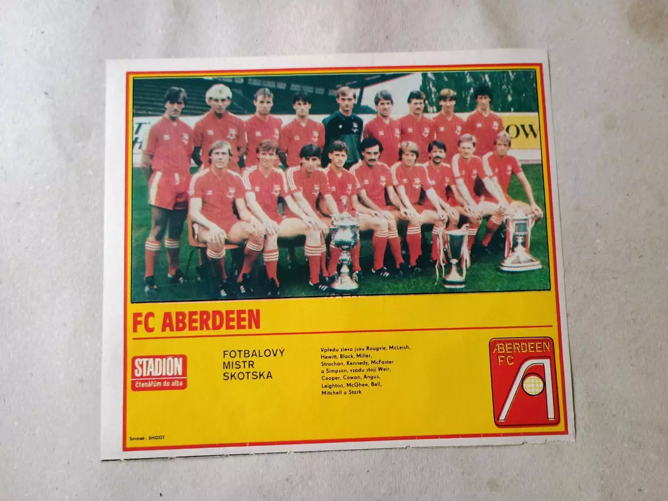 Плакат из журнала Стадион- Aberdeen