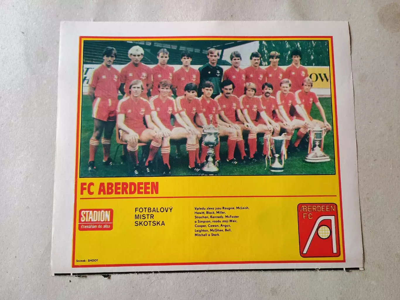 Плакат из журнала Стадион- Aberdeen 2