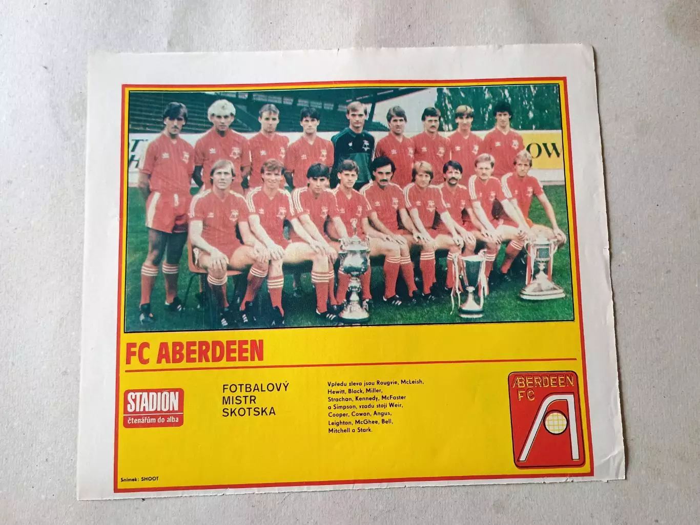 Плакат из журнала Стадион- Aberdeen 3
