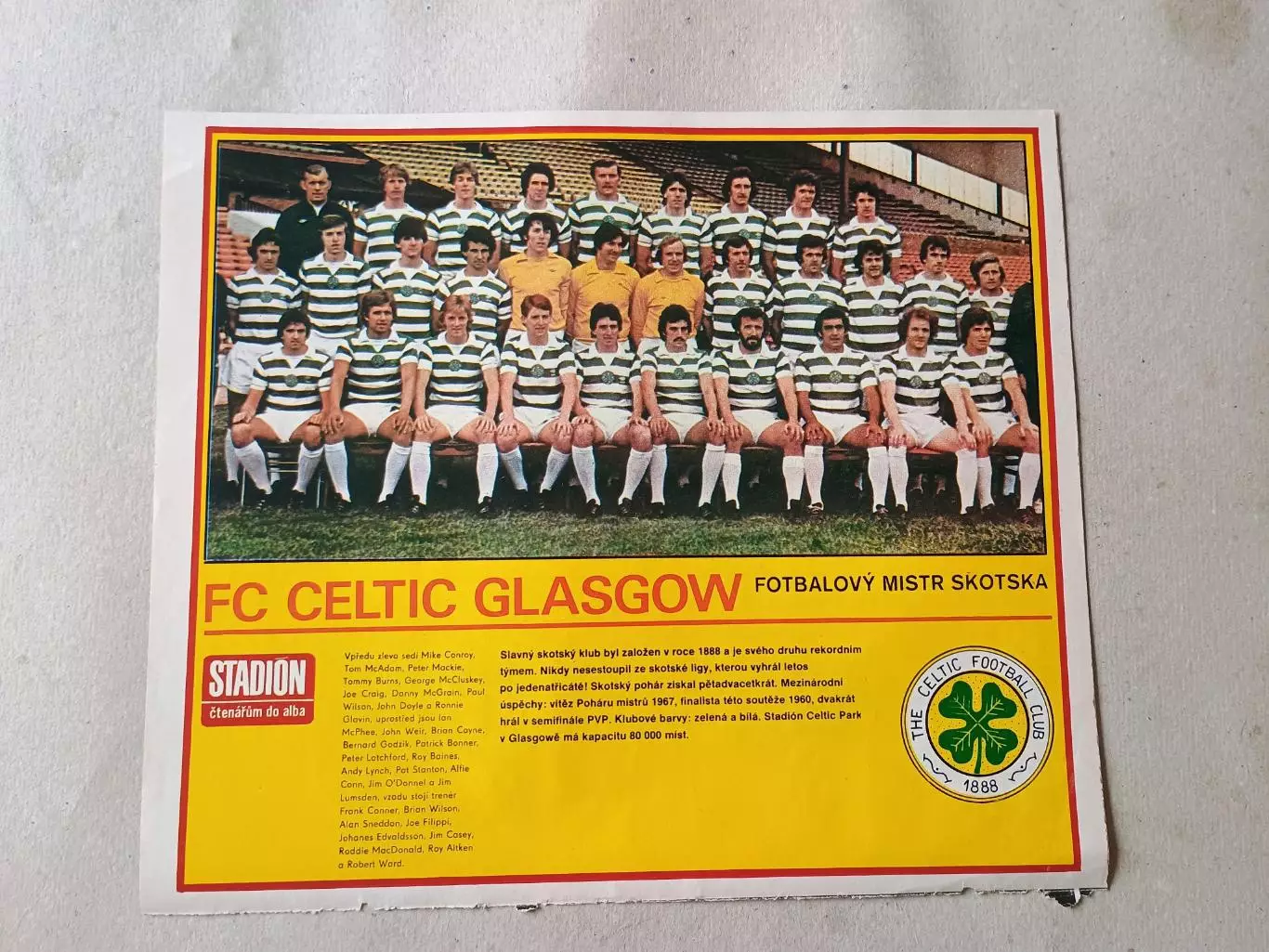 Плакат из журнала Стадион- Celtic 7