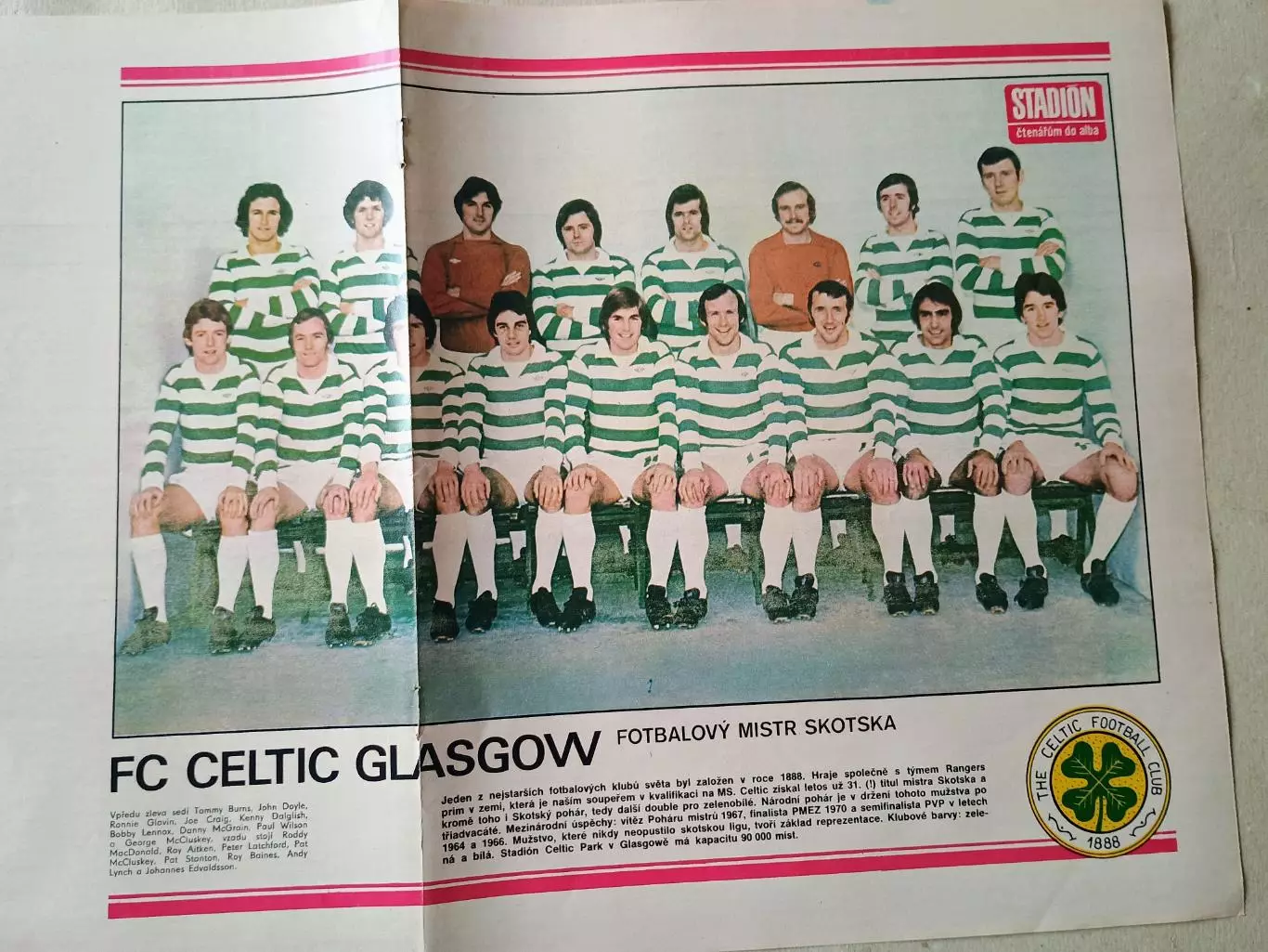 Плакат из журнала Стадион- Celtic 9