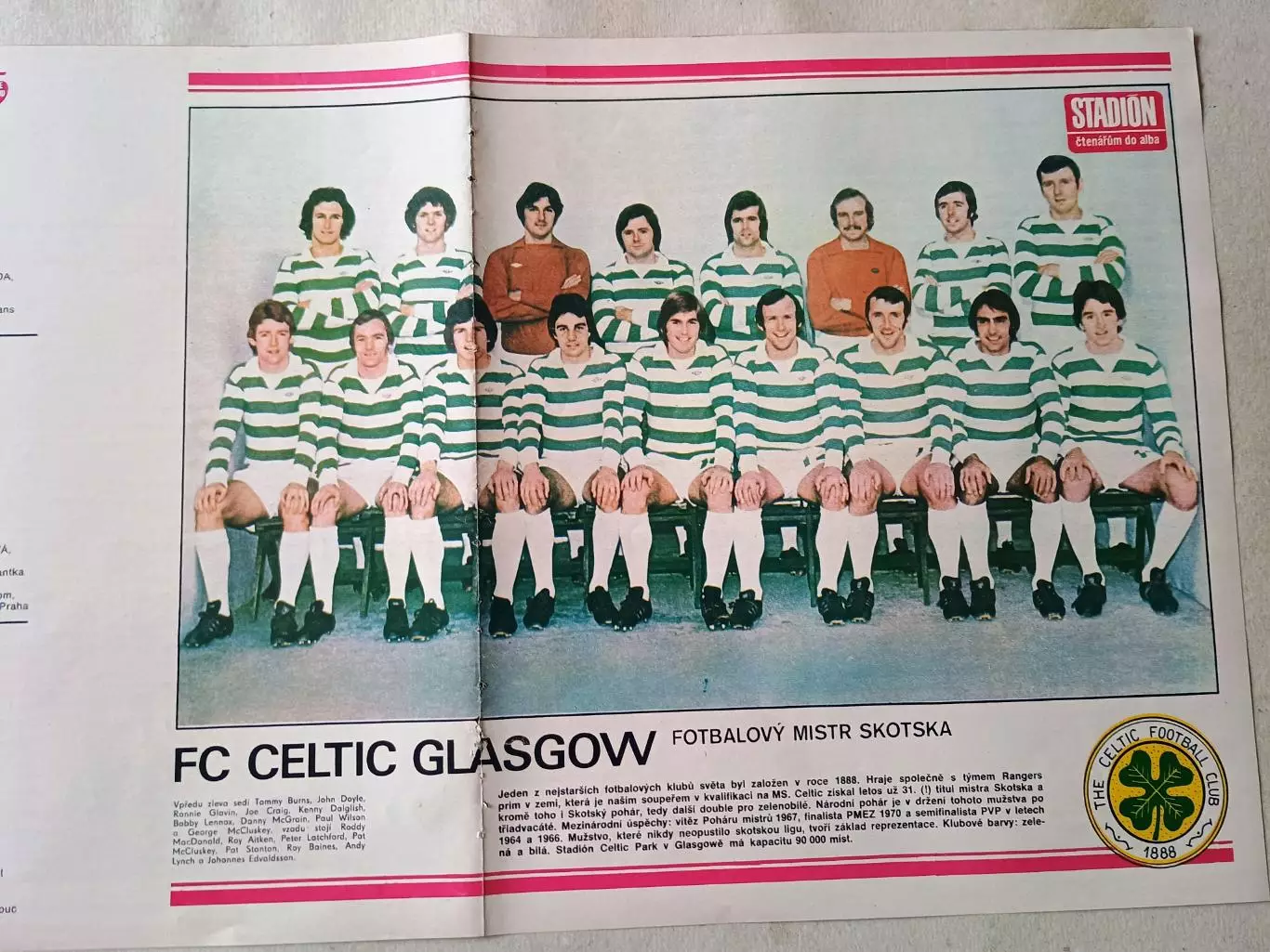 Плакат из журнала Стадион- Celtic 10