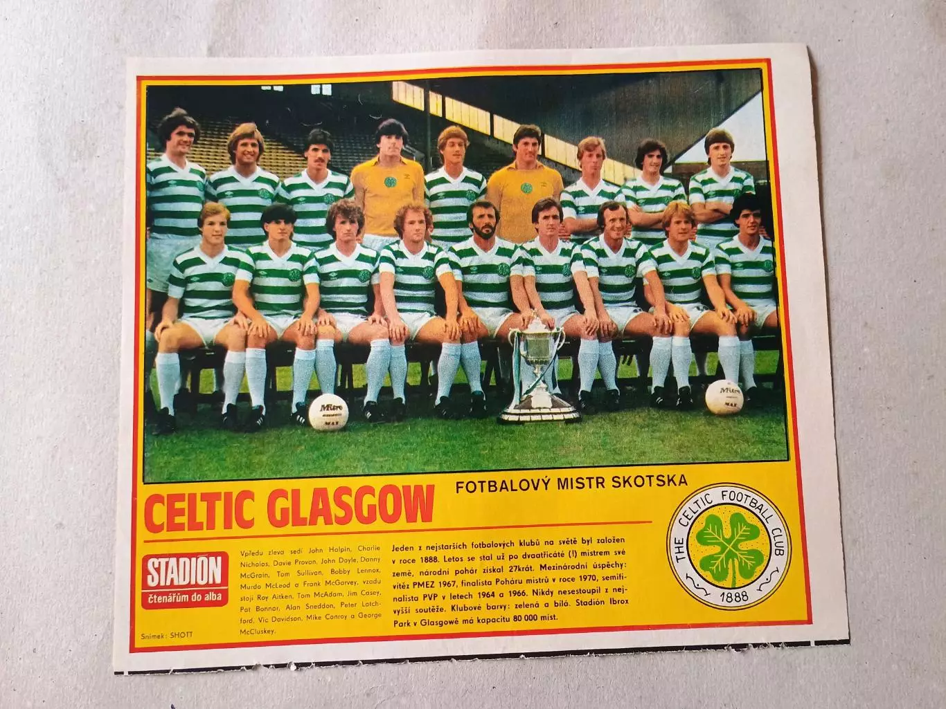 Плакат из журнала Стадион- Celtic 16