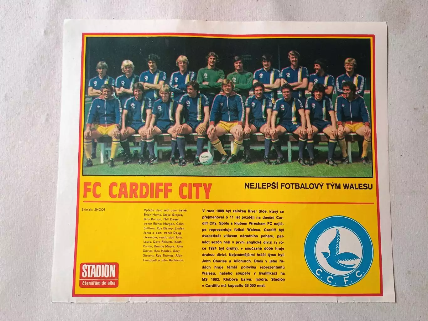 Плакат из журнала Стадион- Cardiff 3