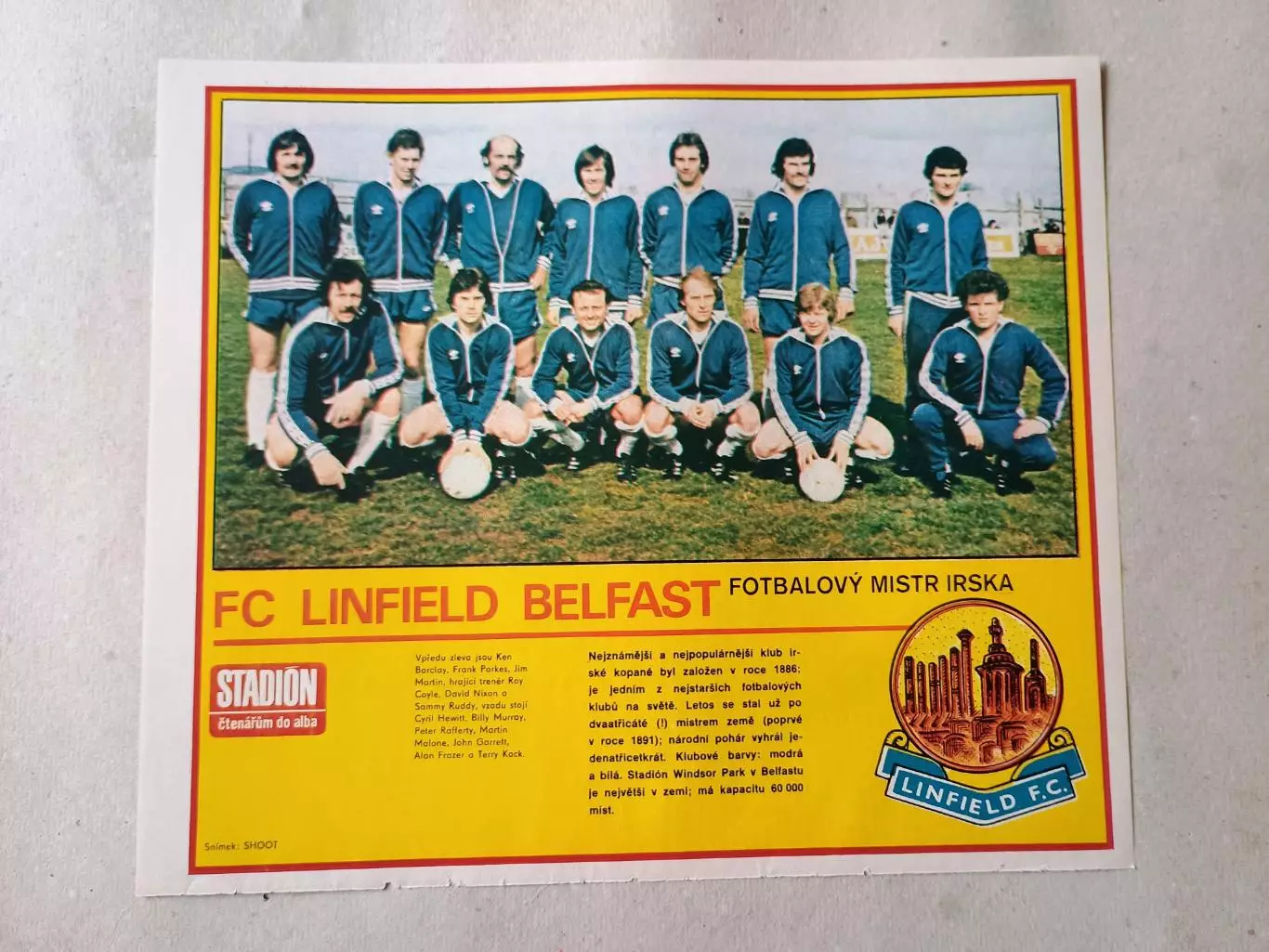 Плакат из журнала Стадион- Belfast 2
