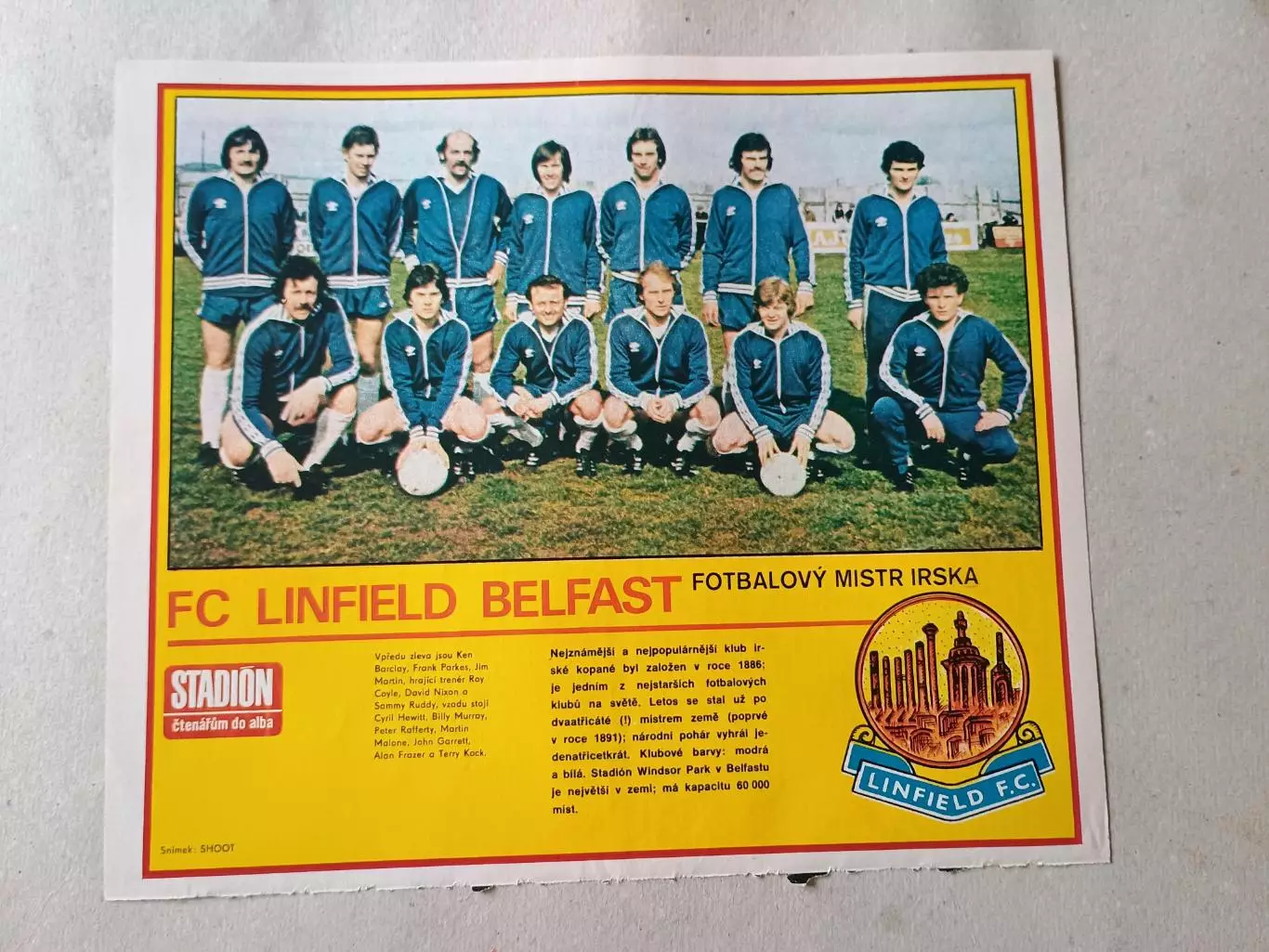 Плакат из журнала Стадион- Belfast 3