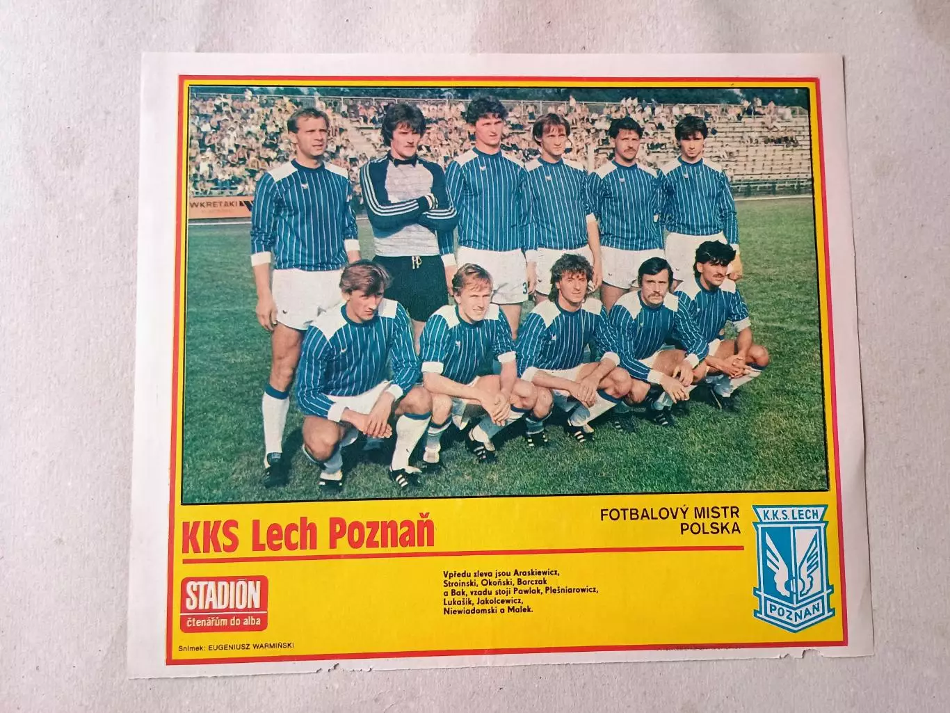 Плакат из журнала Стадион- Lech