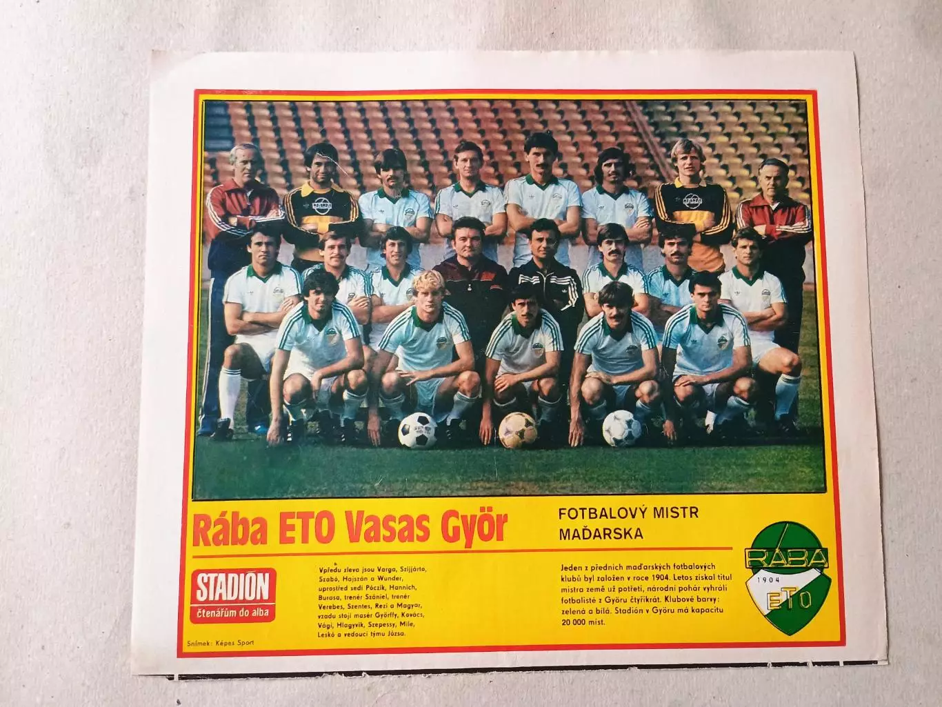 Плакат из журнала Стадион- Gyor 4