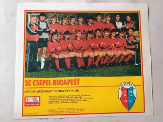 Плакат из журнала Стадион- Csepel