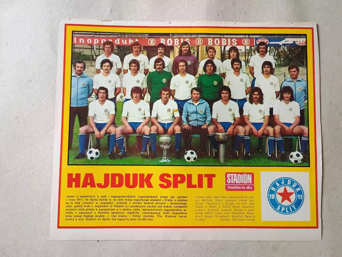 Плакат из журнала Стадион- Hajduk 10