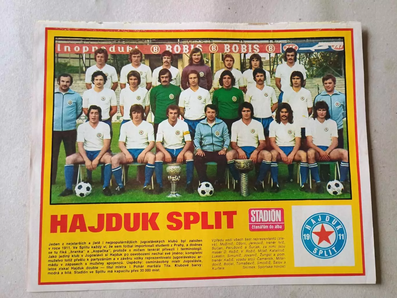 Плакат из журнала Стадион- Hajduk 12