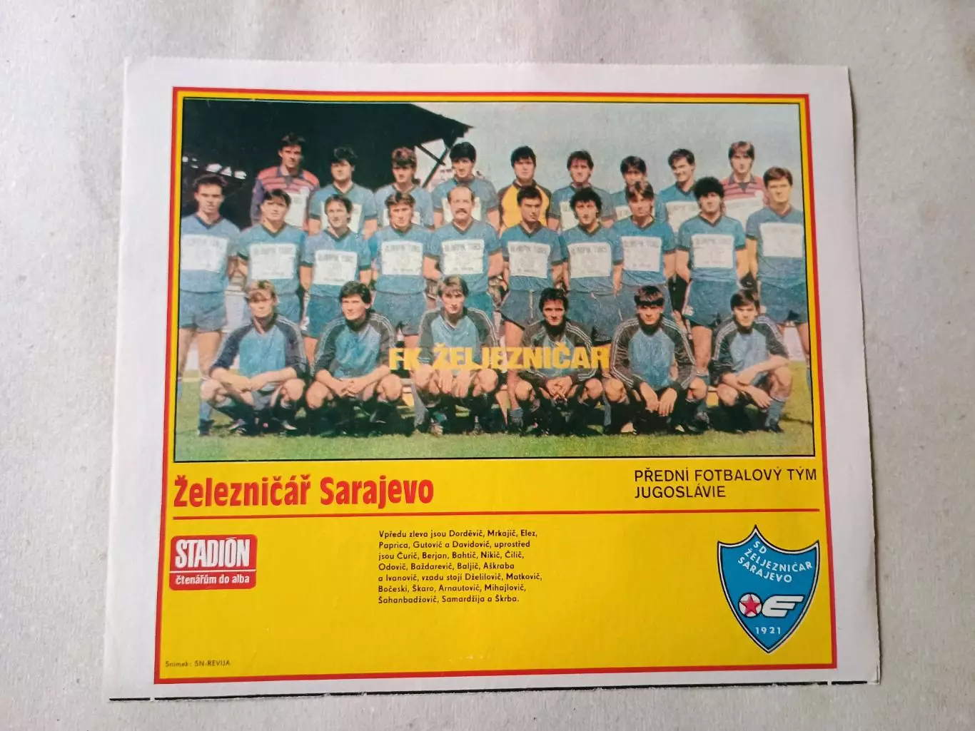 Плакат из журнала Стадион- Sarajevo 2