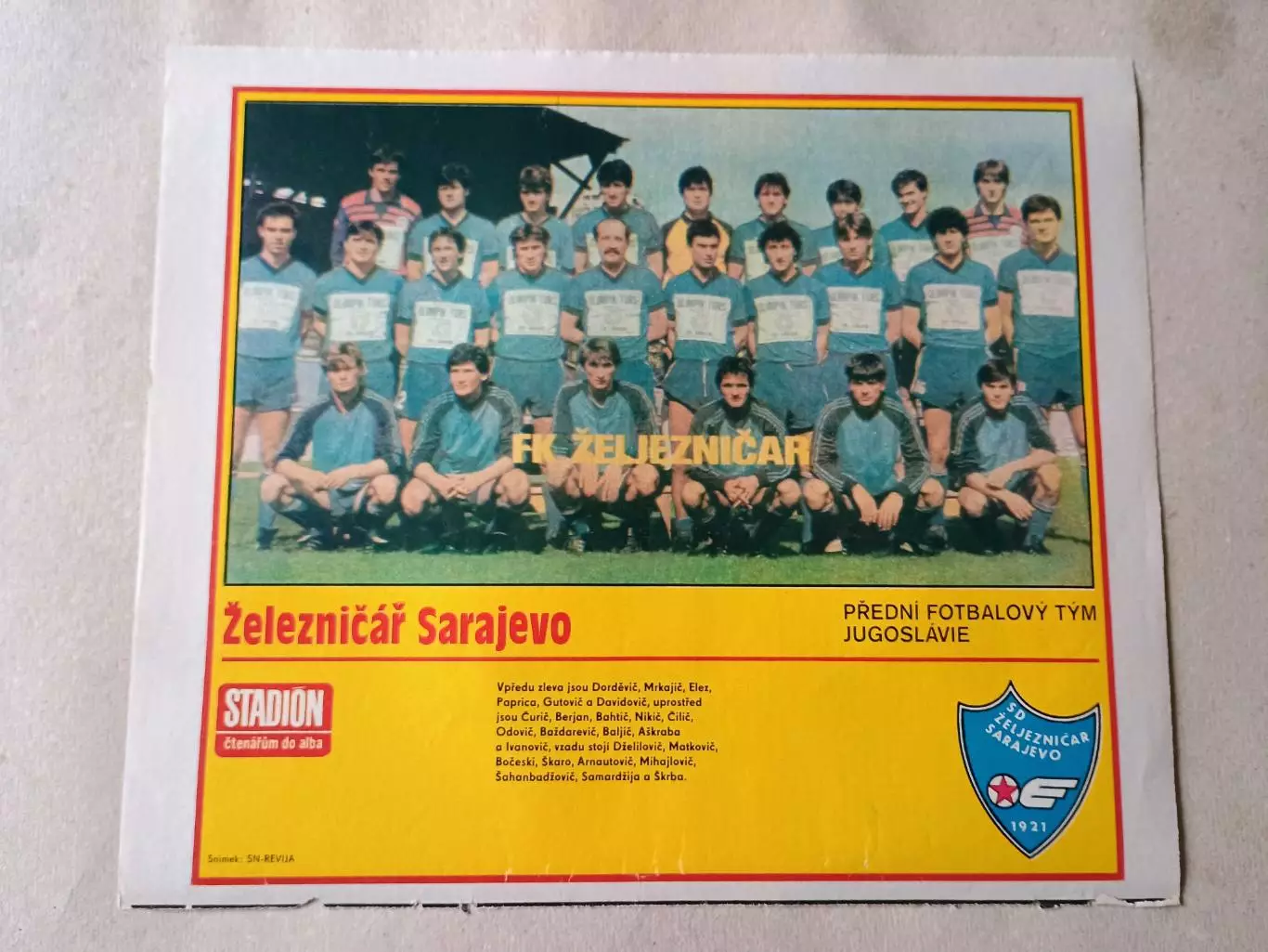 Плакат из журнала Стадион- Sarajevo 3