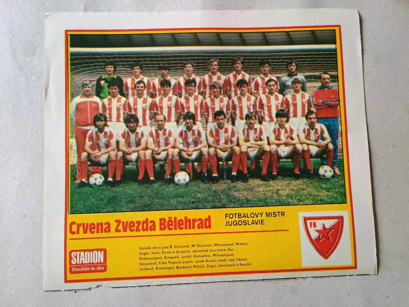 Плакат из журнала Стадион- Crvena Zvezda 3
