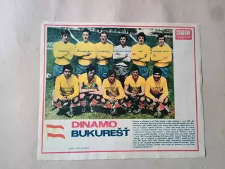 Плакат из журнала Стадион- Dinamo Bucurest