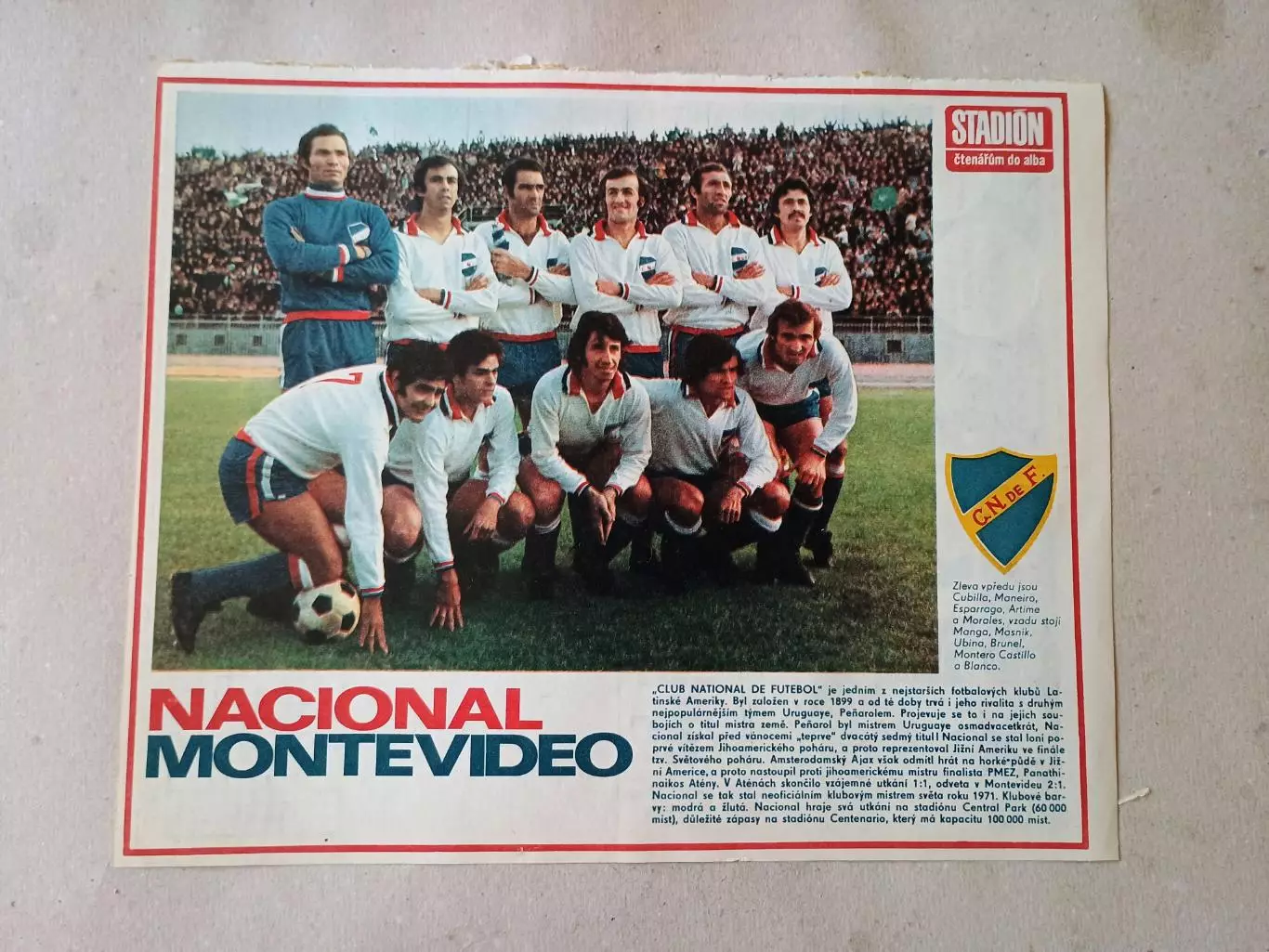 Плакат из журнала Стадион- Nacional 2