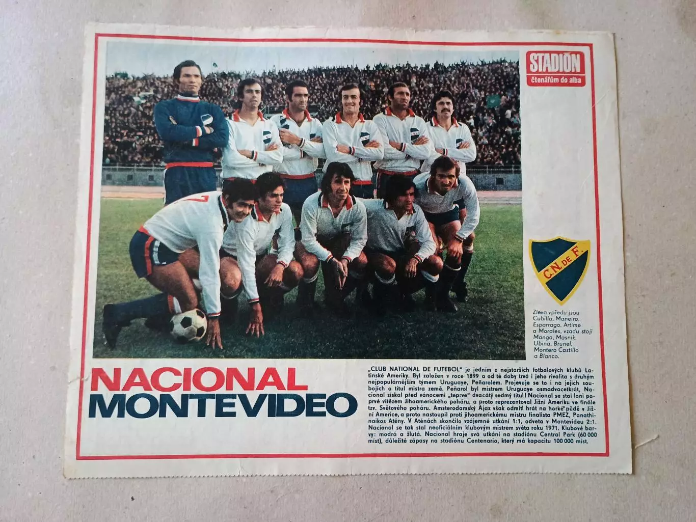 Плакат из журнала Стадион- Nacional 3