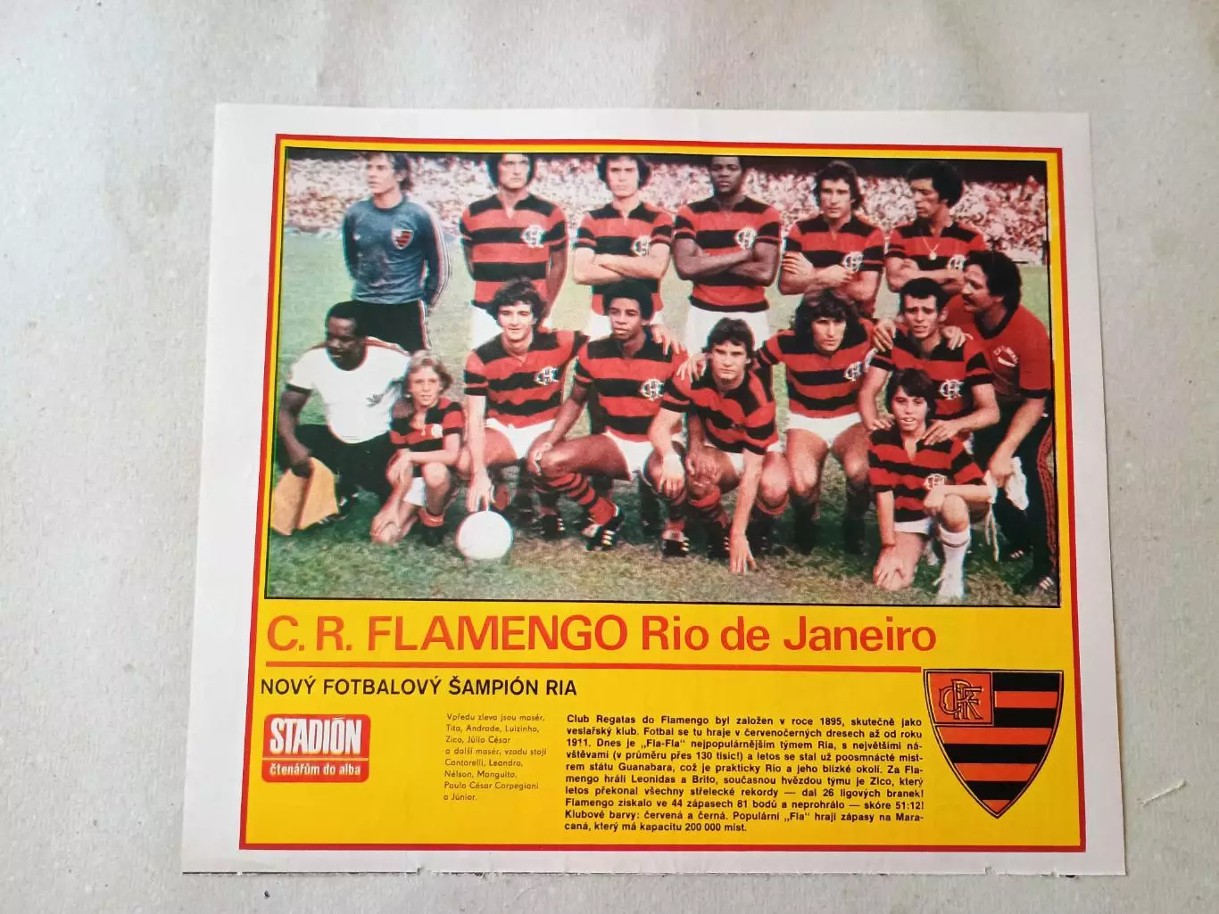 Плакат из журнала Стадион- Flamengo 7