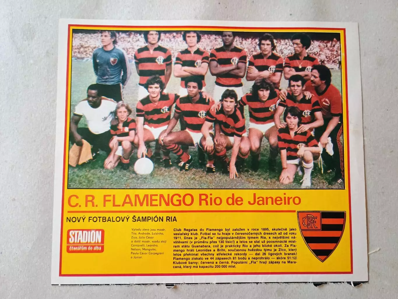 Плакат из журнала Стадион- Flamengo 9