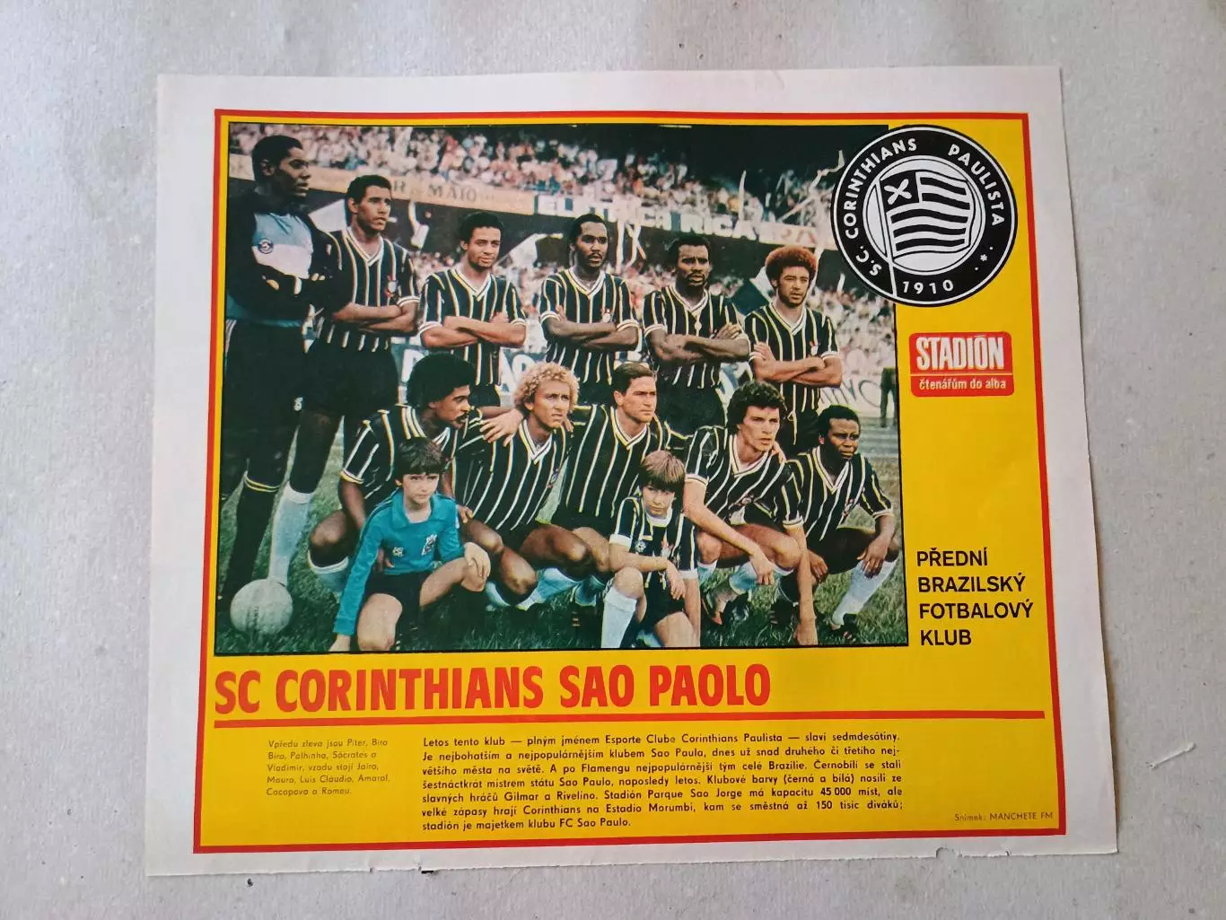 Плакат из журнала Стадион- Corinthians