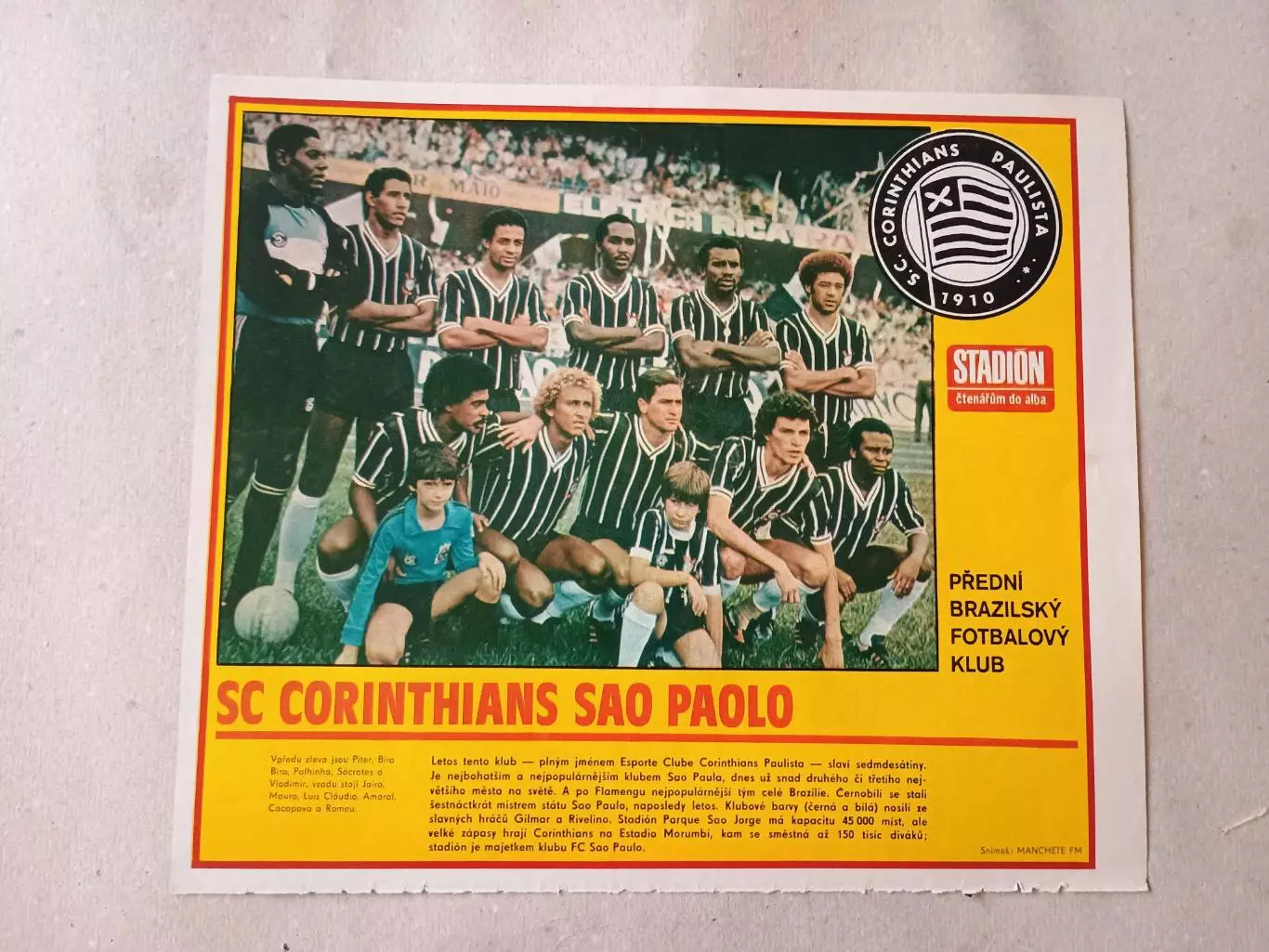 Плакат из журнала Стадион- Corinthians 2