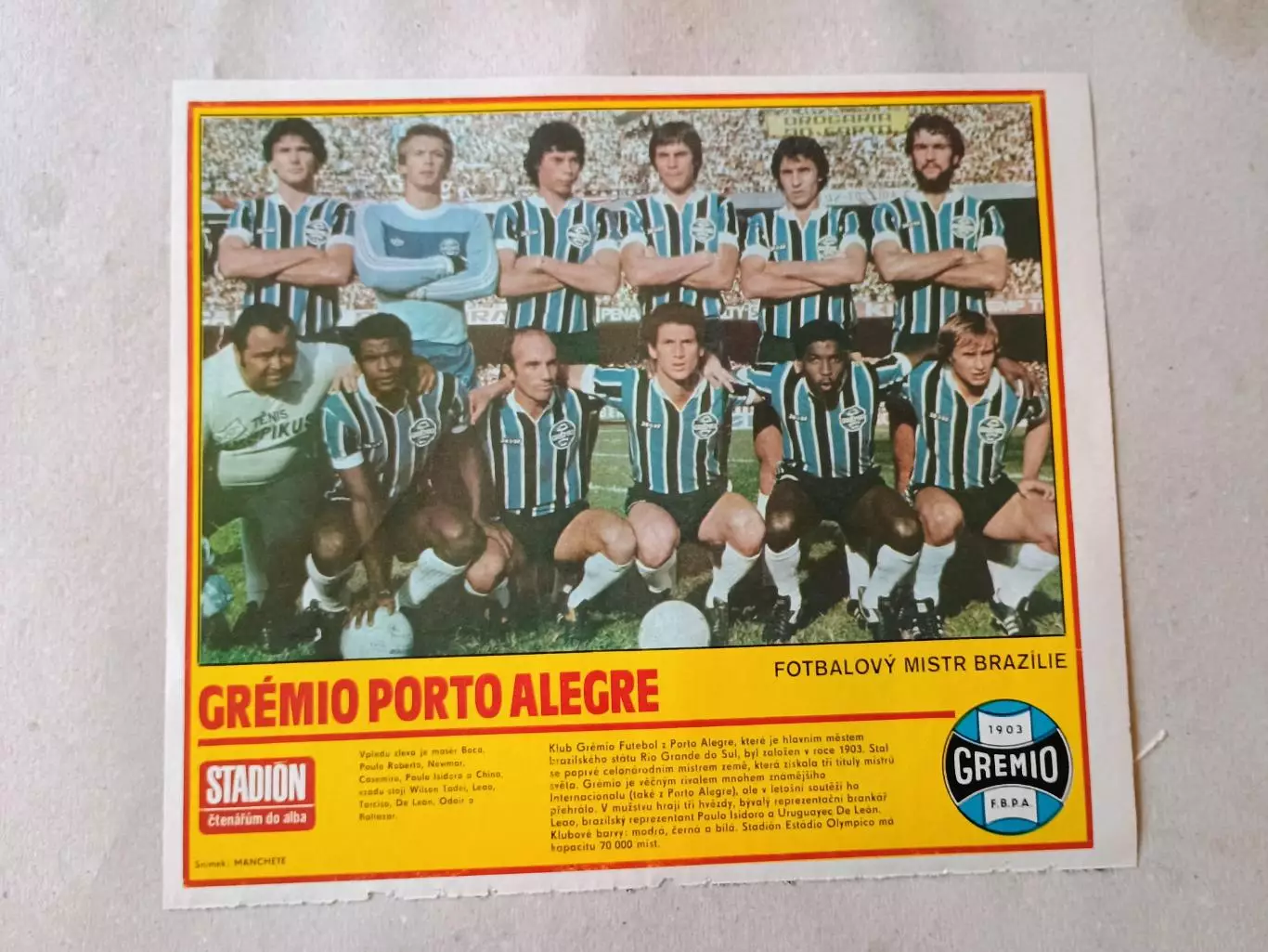 Плакат из журнала Стадион- Gremio 3
