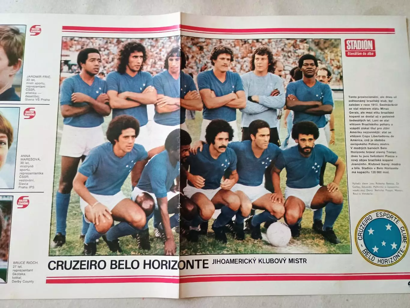 Плакат из журнала Стадион- Cruzeiro