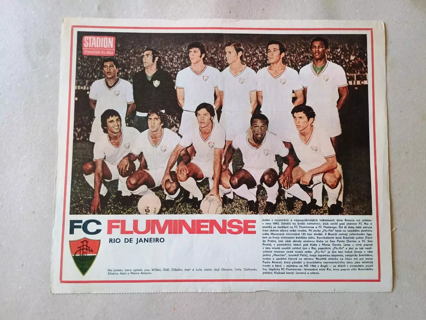 Плакат из журнала Стадион- Fluminense