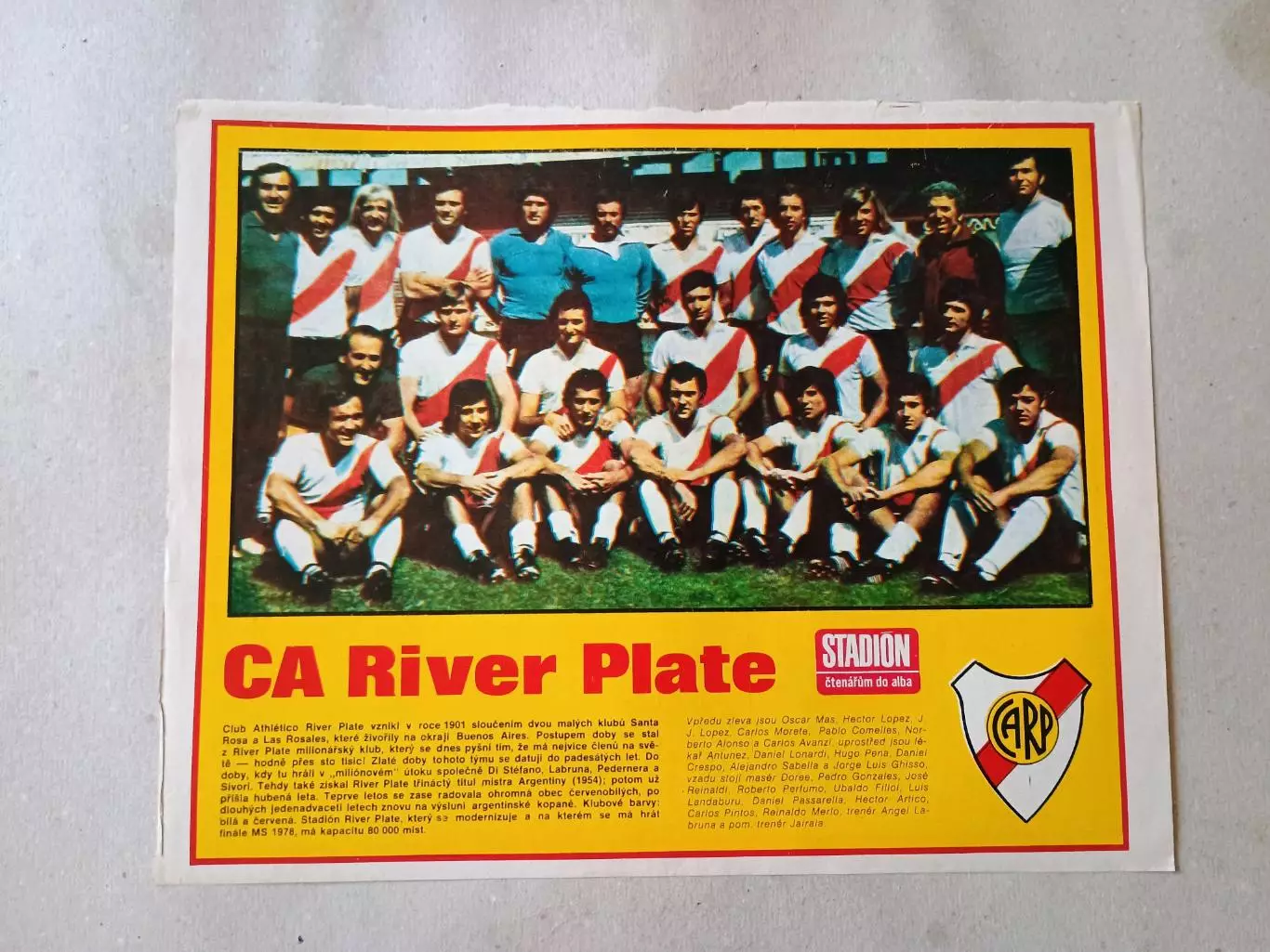 Плакат из журнала Стадион- Rover Plate