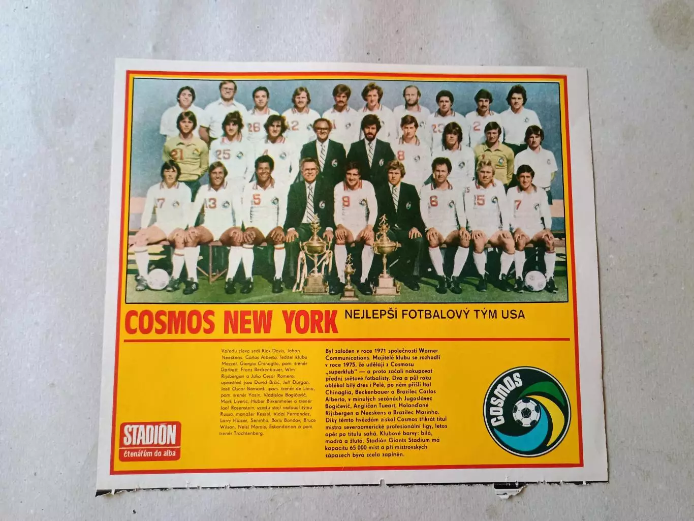 Плакат из журнала Стадион- Cosmos 3