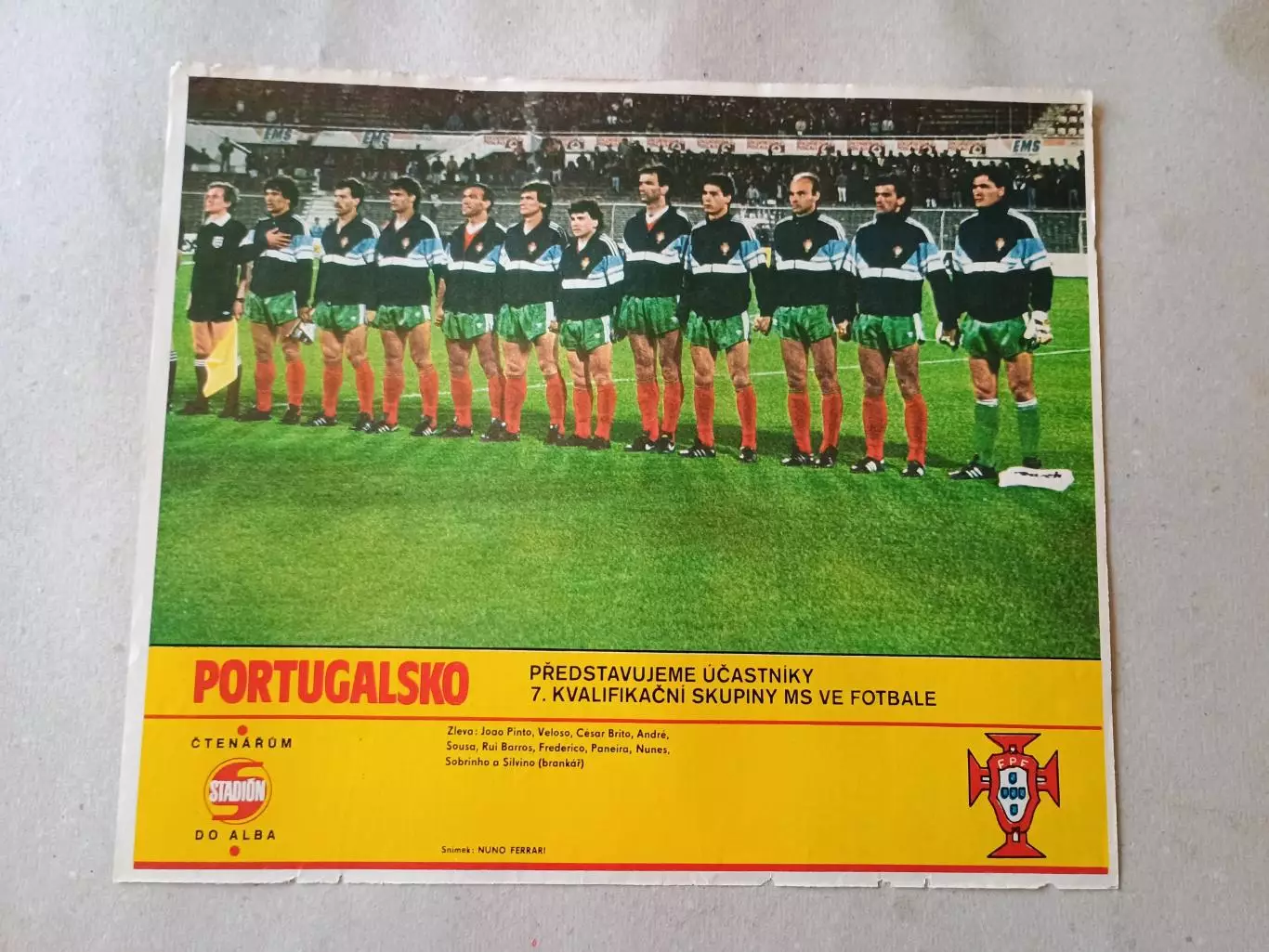 Плакат из журнала Стадион- Portugalsko 3