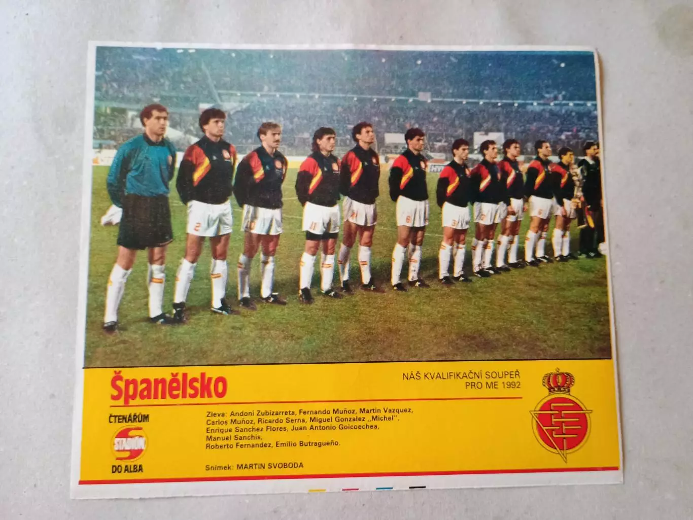 Плакат из журнала Стадион- Spanelsko