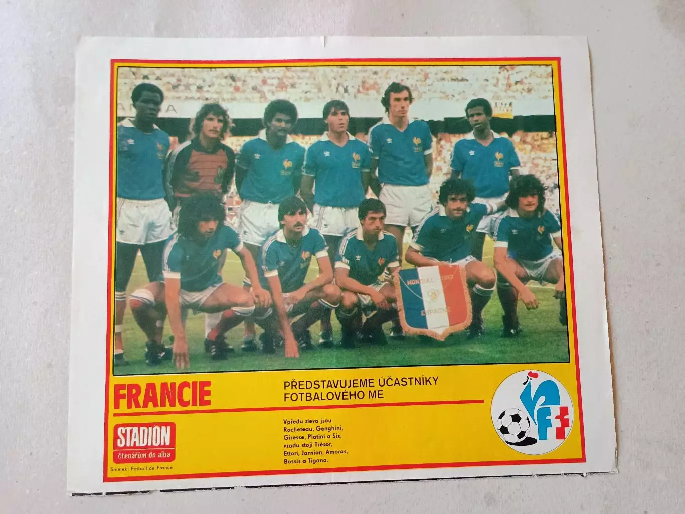 Плакат из журнала Стадион- Francie 2