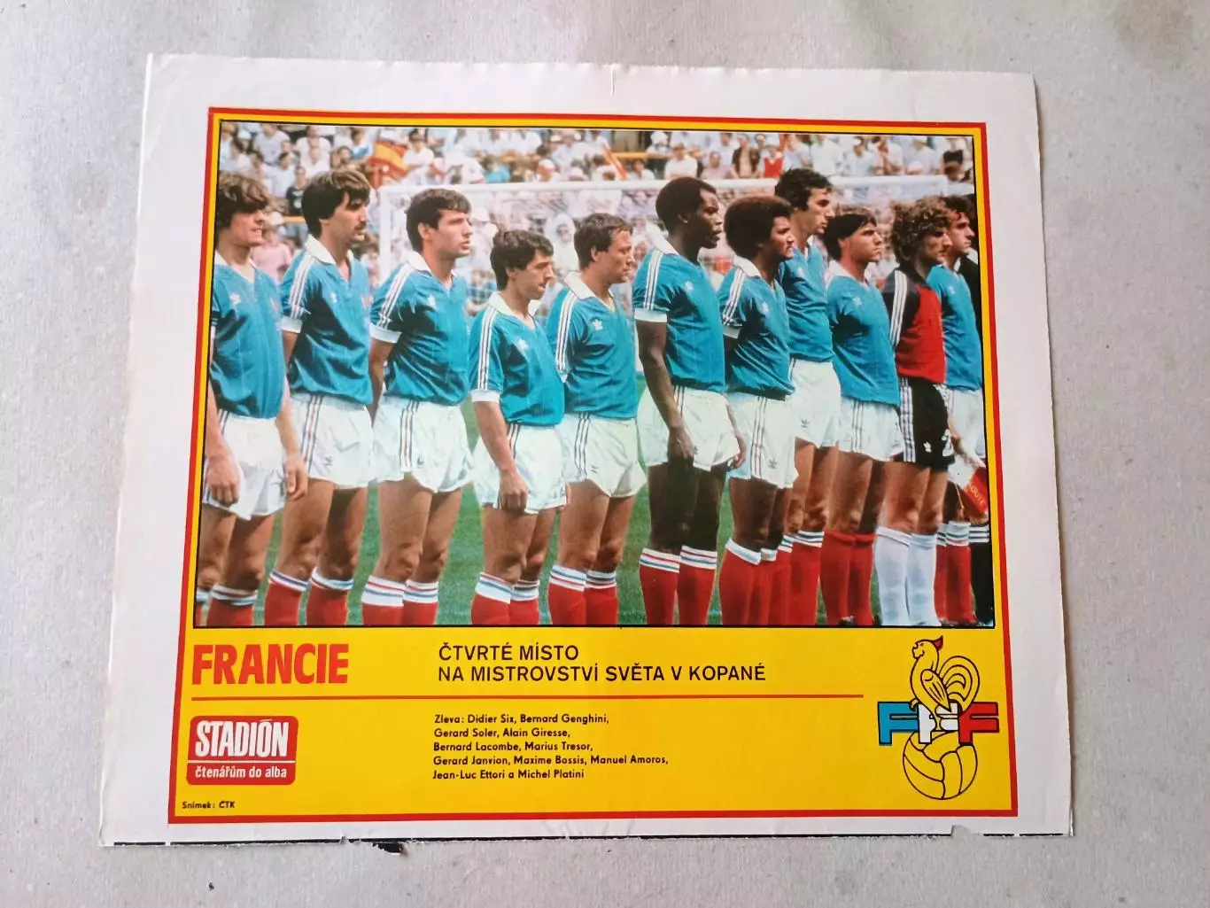 Плакат из журнала Стадион- Francie 5