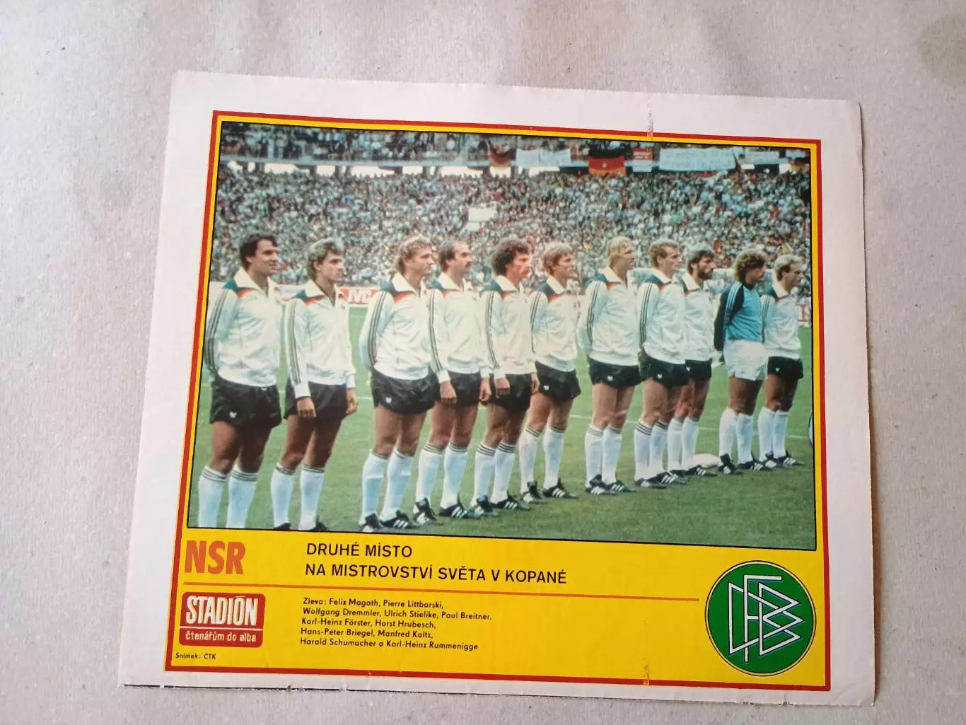 Плакат из журнала Стадион- Nemecko 8