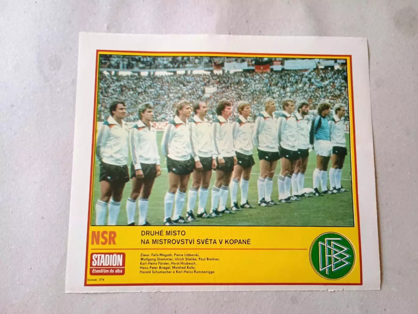 Плакат из журнала Стадион- Nemecko 9