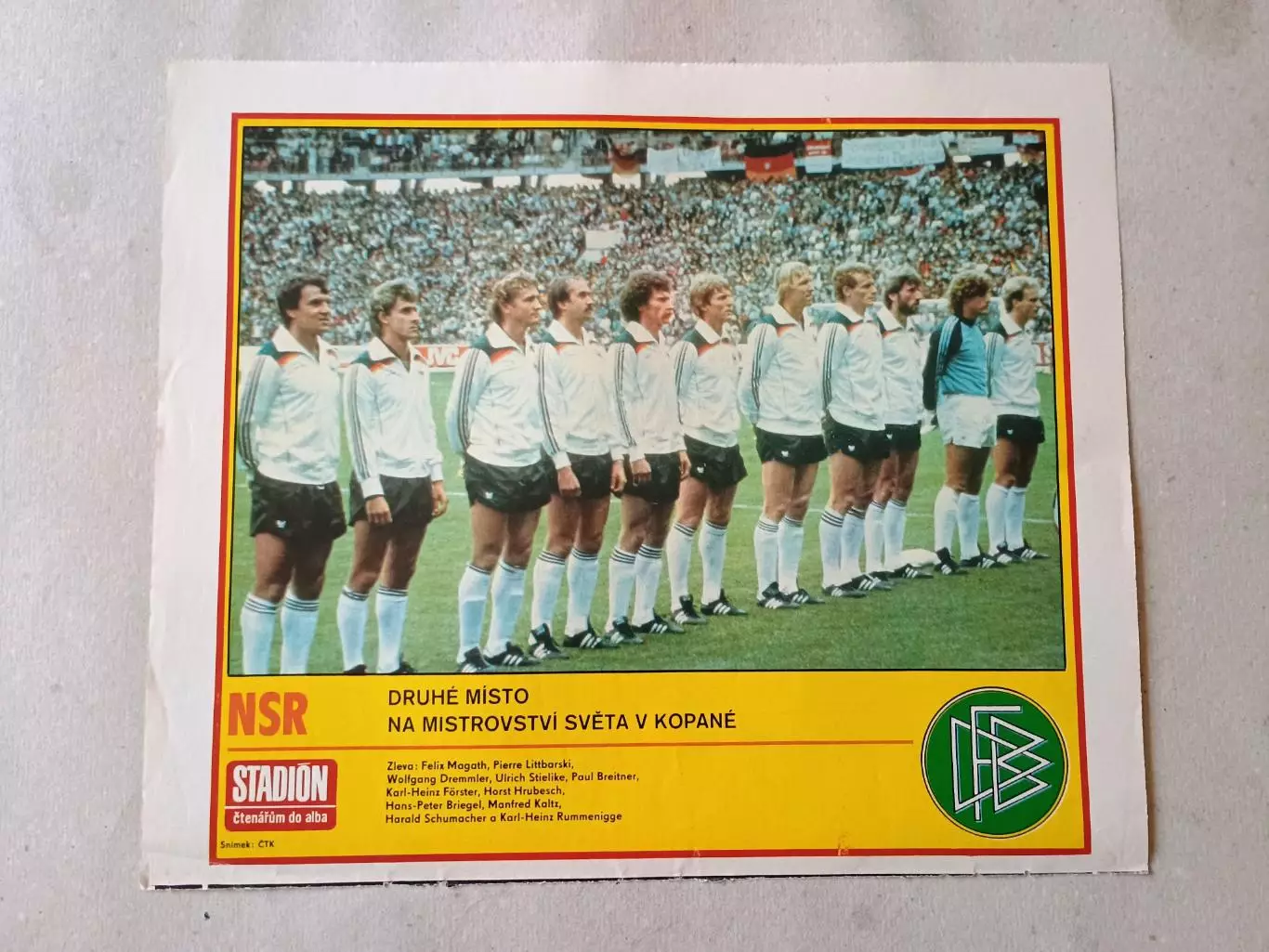 Плакат из журнала Стадион- Nemecko 10