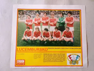 Плакат из журнала Стадион- Lucembursko 4