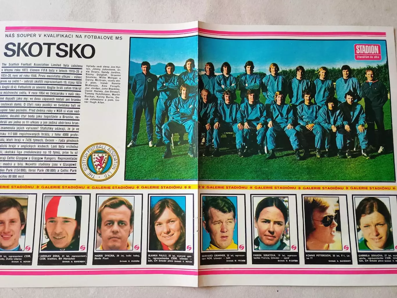 Плакат из журнала Стадион- Skotsko