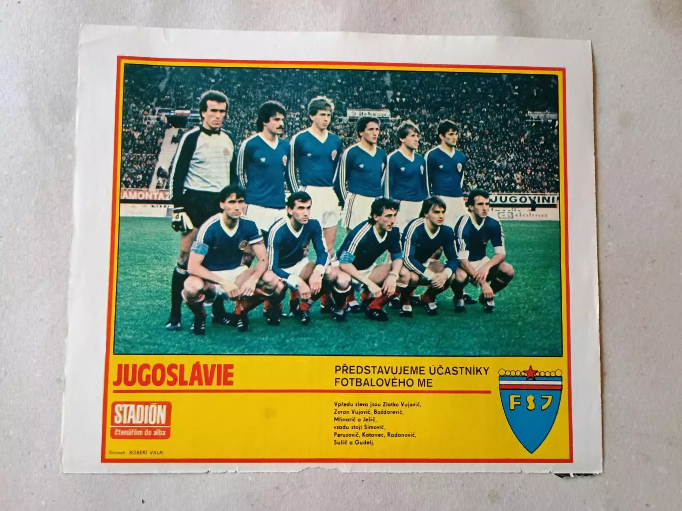 Плакат из журнала Стадион- Jugoslavie