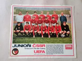 Плакат из журнала Стадион- CSSR U 23.
