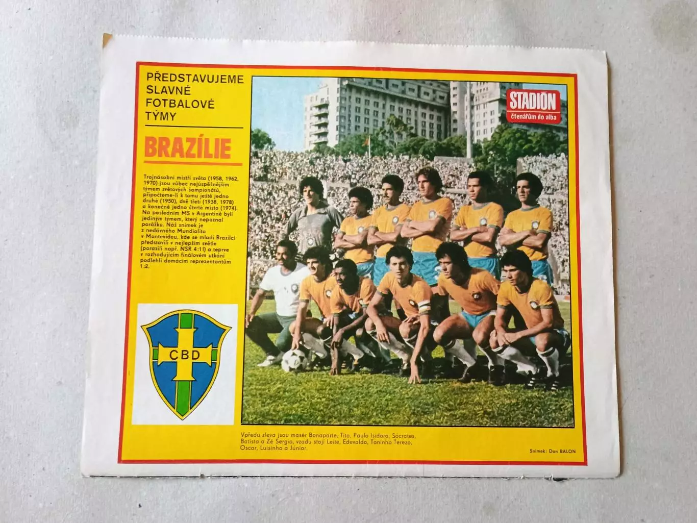 Плакат из журнала Стадион- Brazilie 2