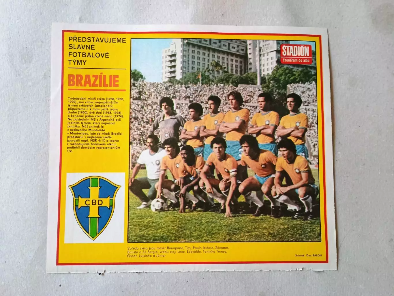 Плакат из журнала Стадион- Brazilie 3