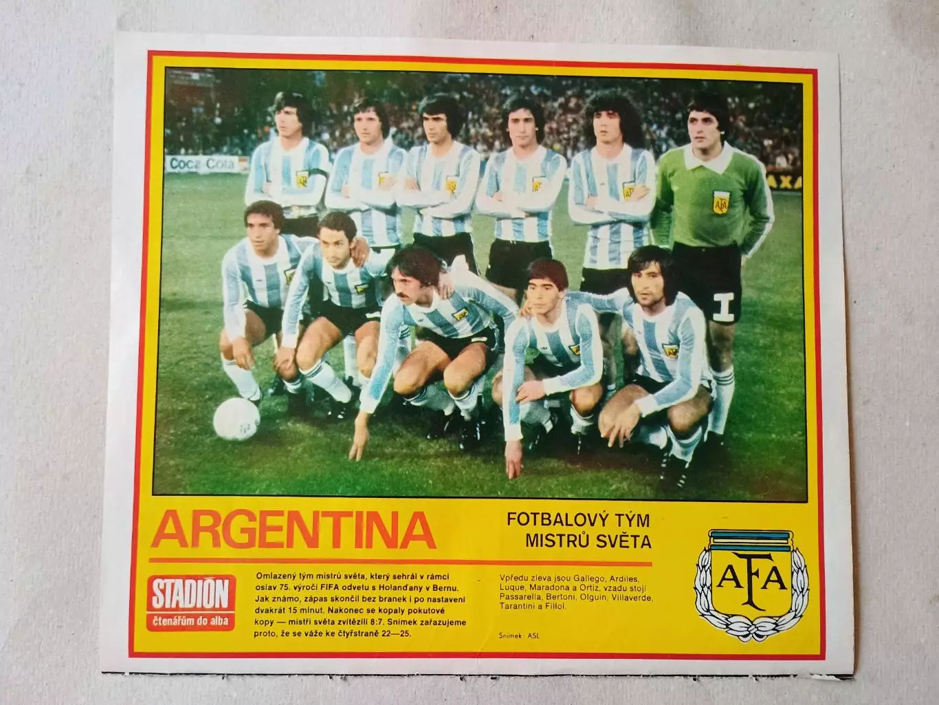 Плакат из журнала Стадион- Argentina 3