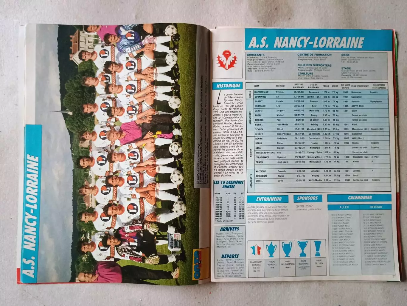 Onze Mondial HS n. 8/1991- неполный 3