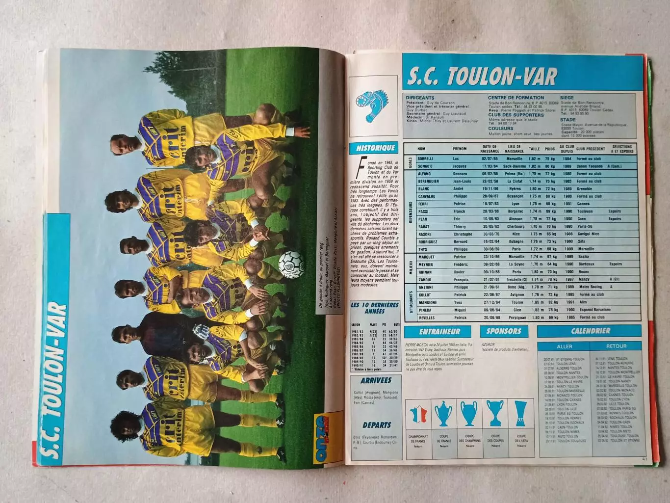 Onze Mondial HS n. 8/1991- неполный 4